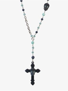 Tarina Tarantino Skull Rosary-Style Necklace & Bust